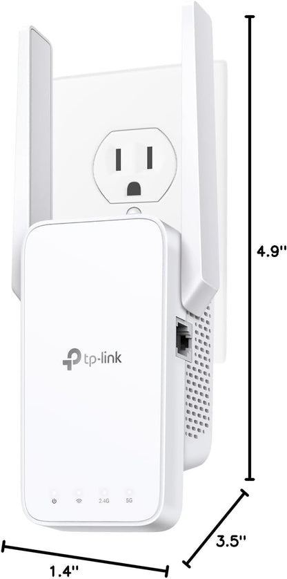 TP-Link AC1200 WiFi Extender, 2023 Engadget Best Budget Pick, 1.2Gbps Signal Booster for Home, Dual Band 5GHz/2.4GHz, Covers Up to 1500 Sq.ft and 30 Devices,Support Onemesh, One Ethernet Port (RE315)