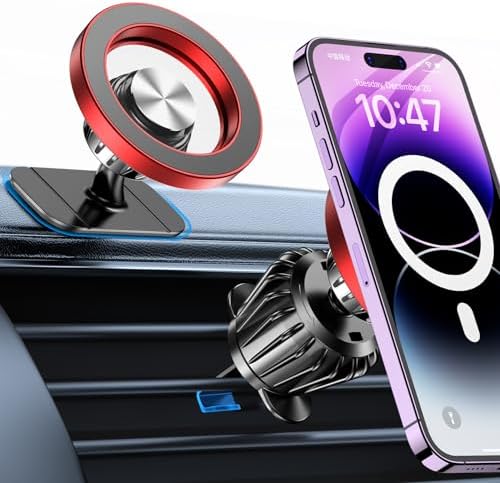 Kaistyle for Magsafe Car Mount【20 Strong Magnets】Magnetic Phone Holder for Car Phone Holder Mount Dash Mounted Holders Cell Phone Holders for Your Car Accessories for Women Men for iPhone 17 16 15 14
