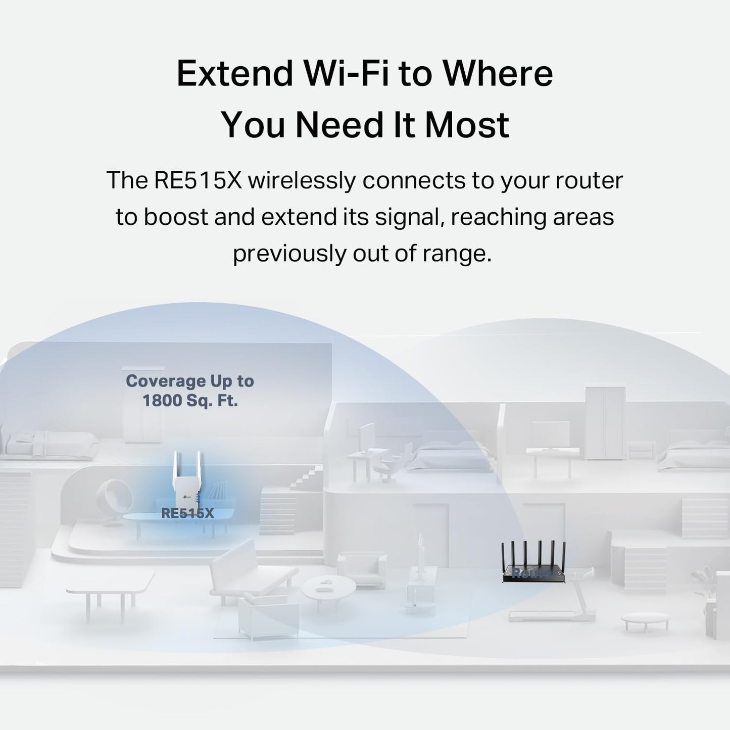 TP-Link AC1200 WiFi Extender, 2023 Engadget Best Budget Pick, 1.2Gbps Signal Booster for Home, Dual Band 5GHz/2.4GHz, Covers Up to 1500 Sq.ft and 30 Devices,Support Onemesh, One Ethernet Port (RE315)