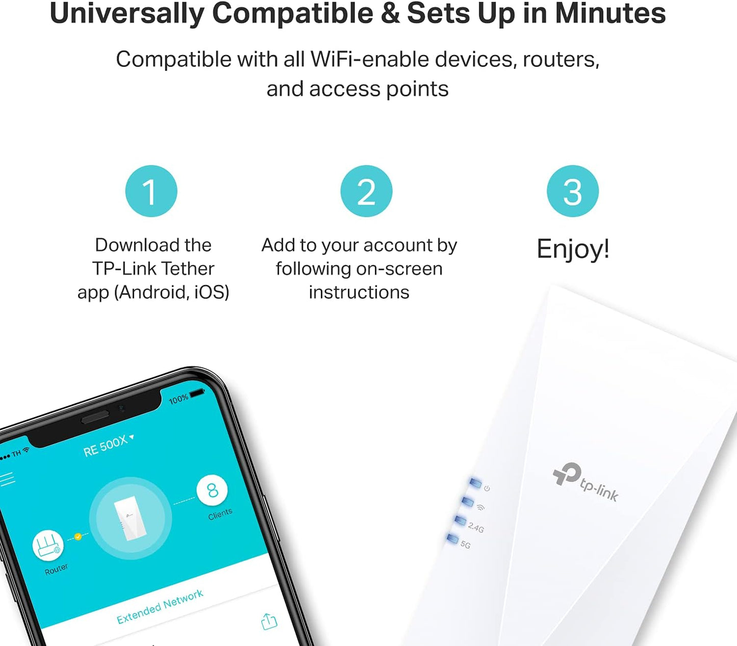 TP-Link AC1200 WiFi Extender, 2023 Engadget Best Budget Pick, 1.2Gbps Signal Booster for Home, Dual Band 5GHz/2.4GHz, Covers Up to 1500 Sq.ft and 30 Devices,Support Onemesh, One Ethernet Port (RE315)