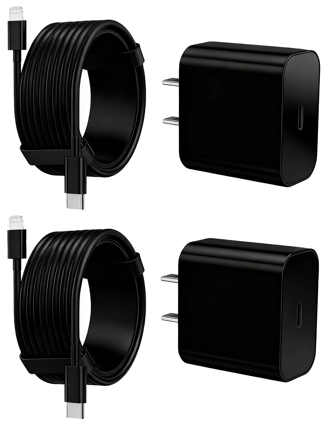 iPhone Charger Fast Charging 2 Pack Type C Wall Charger Block with 2 Pack [6FT&10FT] Long USB C to Lightning Cable for iPhone 14/13/12/12 Pro Max/11/Xs Max/XR/X,AirPods Pro