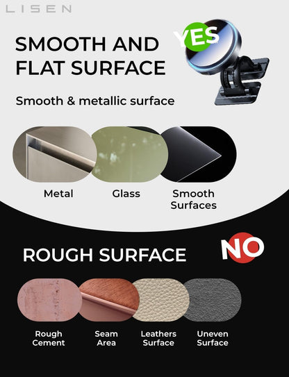 LISEN for 15W MagSafe Car Mount Charger,Magnetic Wireless Car Charger for iPhone 17 Pro Max Accessories,Magnetic Phone Holder for iPhone 17-12,Samsung,Pixel,Jeep Ford F150 Accessories,Gifts for Men