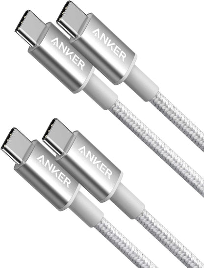 Anker USB C to USB C Cable, Type-C 60W Fast Charging Cable (6 FT, 2Pack) for iPhone 17 Series, iPad mini 6 and More (Black)