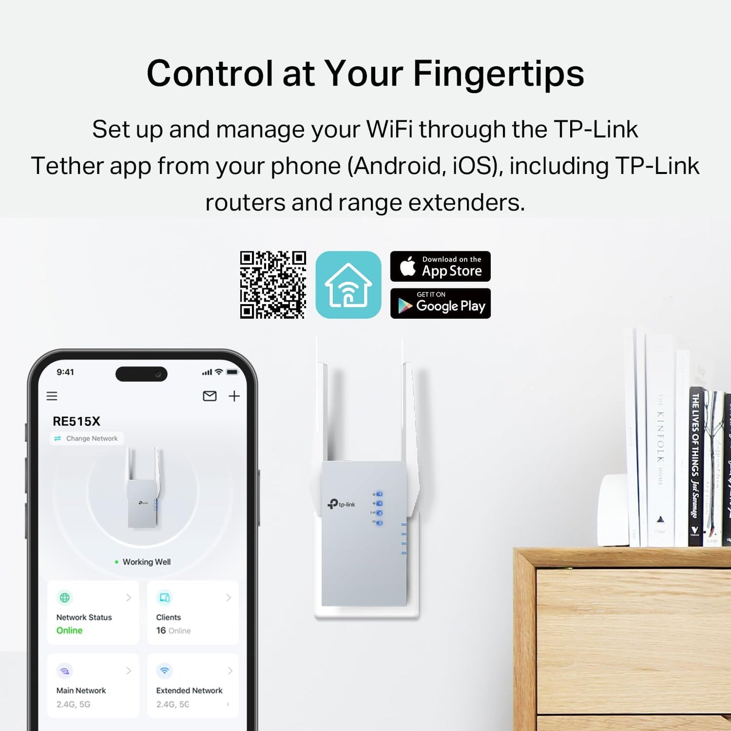 TP-Link AC1200 WiFi Extender, 2023 Engadget Best Budget Pick, 1.2Gbps Signal Booster for Home, Dual Band 5GHz/2.4GHz, Covers Up to 1500 Sq.ft and 30 Devices,Support Onemesh, One Ethernet Port (RE315)