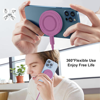 MagSafe Charger 2 Pack 15W Magnetic Wireless Charger Fast Charging Pad Compatible with iPhone 17/16/15/14/13/12 Series & AirPods 4/3/2/Pro Magnetic MagSafe Charging Pad with Dual Ports