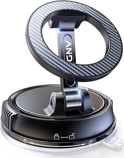 ANDERY Car Phone Holder for Magsafe [78+LBS Strongest Suction & 2400gf Magnetic] 360° Adjustable Car Phone Mount, Phone Holders for Your Car for iPhone 17 Pro Max 16 15 14 13 12 Air Plus, Carbon Fiber
