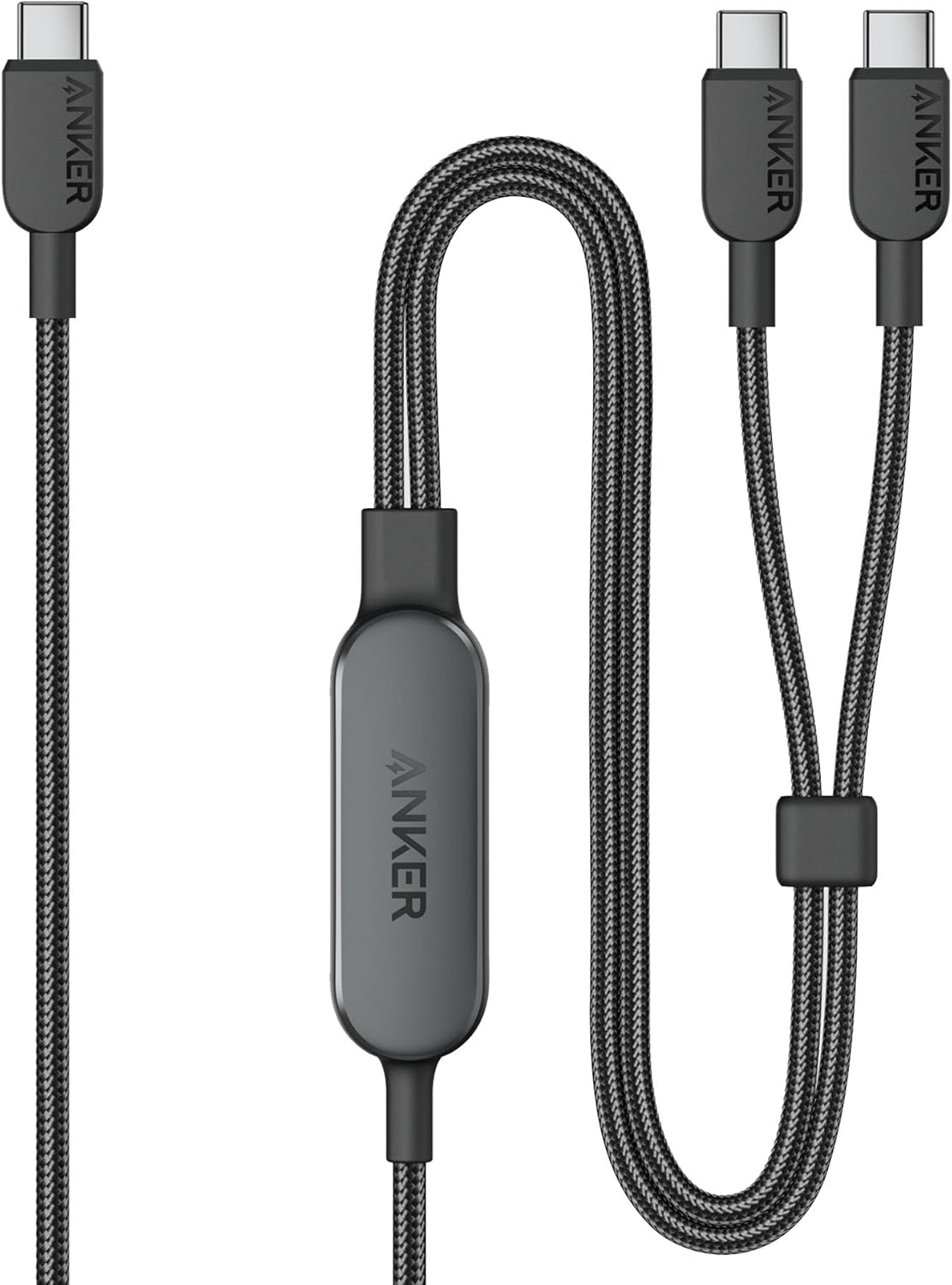 Anker Cable,4FT 2-in-1 USB C to USB C Cable 140W Max,Fast Charging for iPhone 17/17 Pro Max/16 Series,MacBook Air/Pro,and More(Braided,Black)