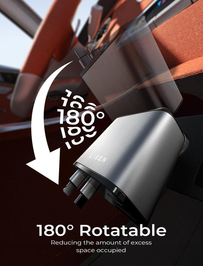 LISEN Retractable Car Charger, for Christmas Day Gifts for Men Women, 69W Cars Adapter USB C Fast Charger for iPhone 17, Car Accessories for Men Women Drivers, for iPhone 17 Pro Max Air 15 16 12 13 14