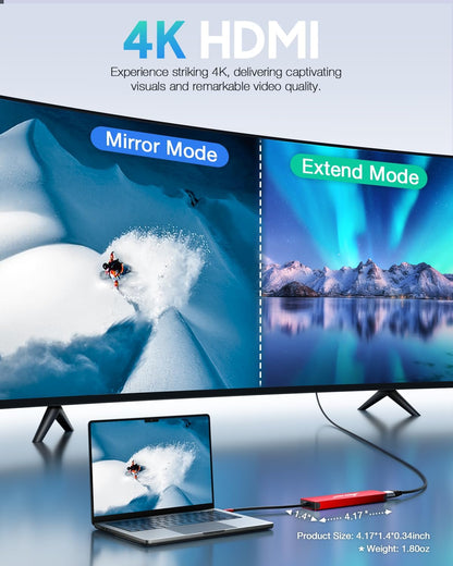 Hiearcool USB C Hub for MacBook – 7-in-1 USBC Adapter with 4K HDMI, 100W PD, USB 3.0 5Gbps Ports, SD/TF Card Reader – USB-C Dongle for Office, Meetings, Travel & Home Setup-Space Grey