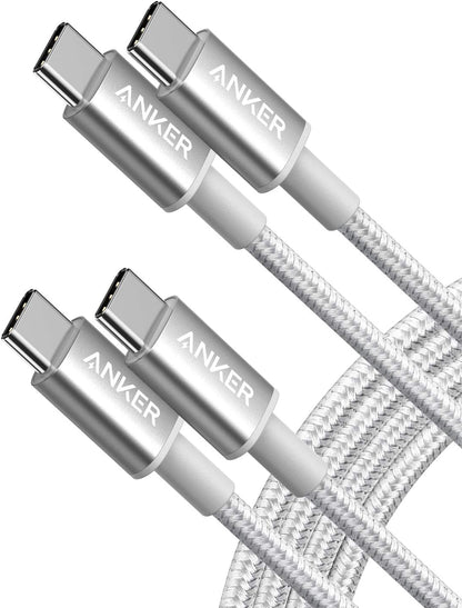 Anker USB C to USB C Cable, Type-C 60W Fast Charging Cable (6 FT, 2Pack) for iPhone 17 Series, iPad mini 6 and More (Black)