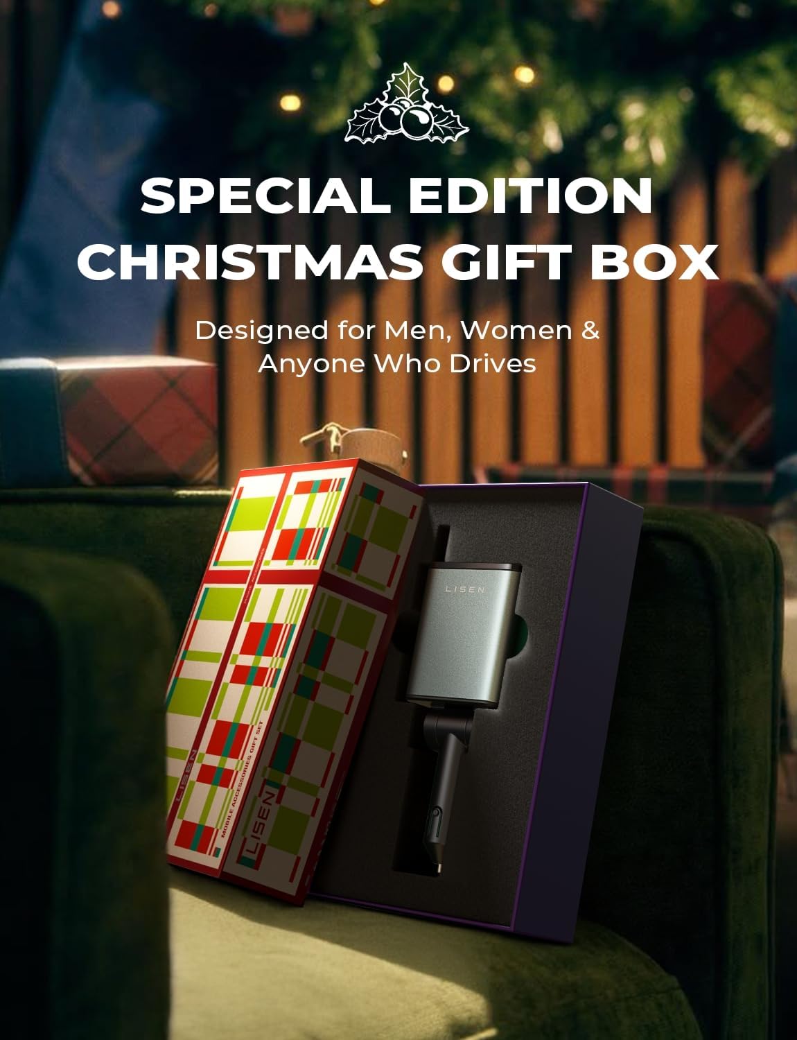 LISEN Retractable Car Charger, for Christmas Day Gifts for Men Women, 69W Cars Adapter USB C Fast Charger for iPhone 17, Car Accessories for Men Women Drivers, for iPhone 17 Pro Max Air 15 16 12 13 14