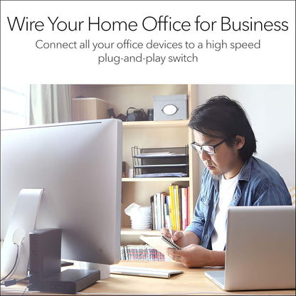 NETGEAR 5-Port Gigabit Ethernet Unmanaged Essentials Switch (GS305) - Home Network Hub, Office Ethernet Splitter, Plug-and-Play, Silent Operation, Desktop or Wall Mount